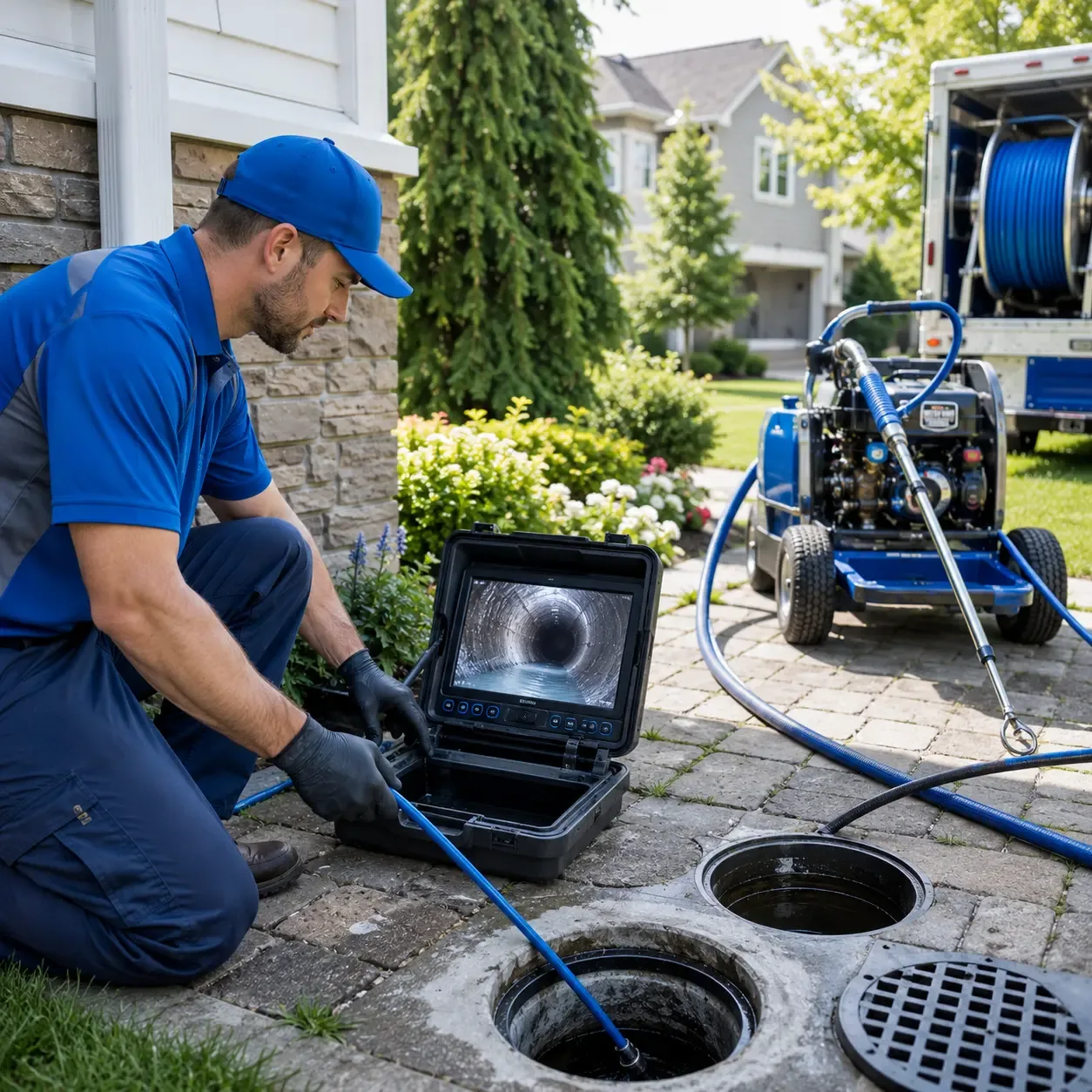 Outdoor drain cleaning professionals serving Sherman, CT